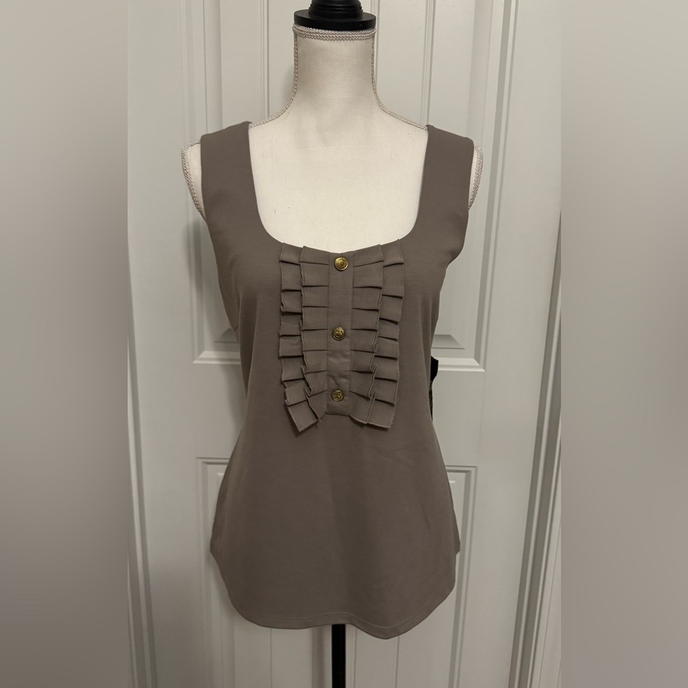 Elegant Brown Sleeveless Top